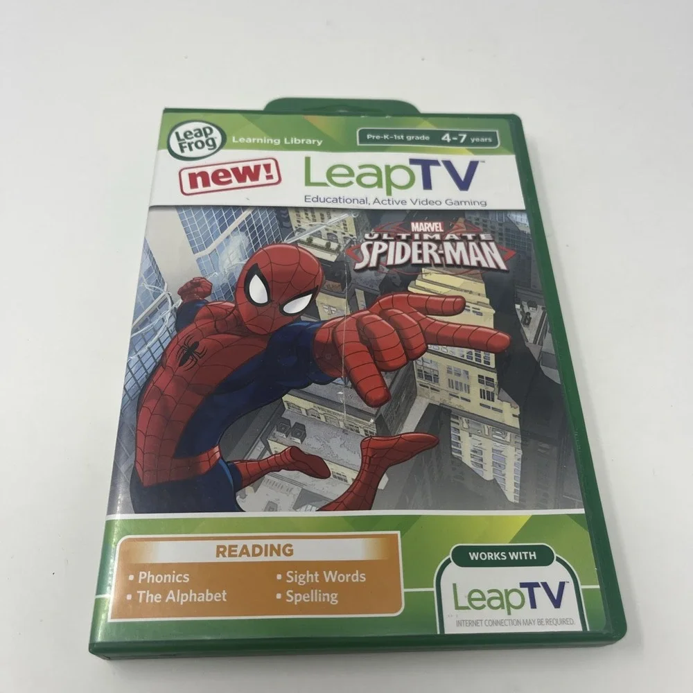 Leap Frog Leap‎ TV Marvel Ultimate Spiderman Educational Video Game With Manual